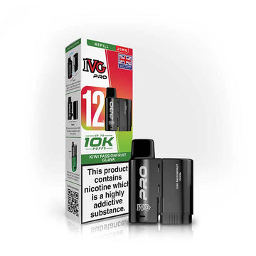 IVG Pro 12 Kiwi Passionfruit Guava Prefilled Vape Pod + Refill