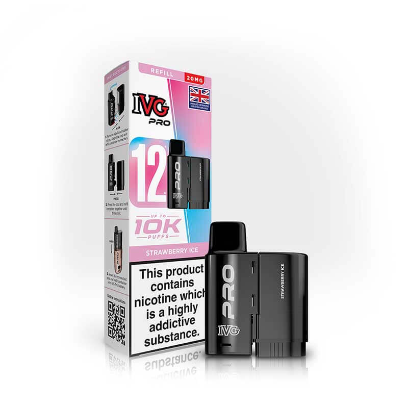 IVG Pro 12 Strawberry Ice Prefilled Vape Pod + Refill