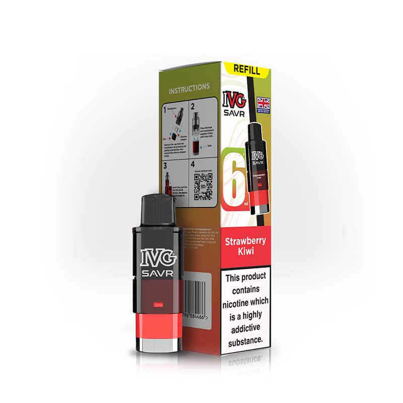 IVG Savr 3000 Strawberry Kiwi Prefilled Vape Pod + Refill