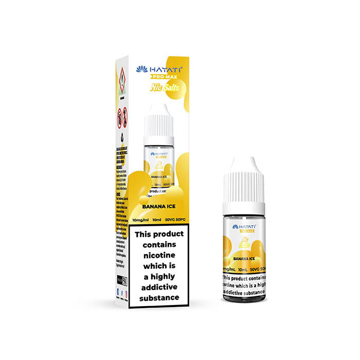 hayati pro max nic salt eliquid 20mg banana ice