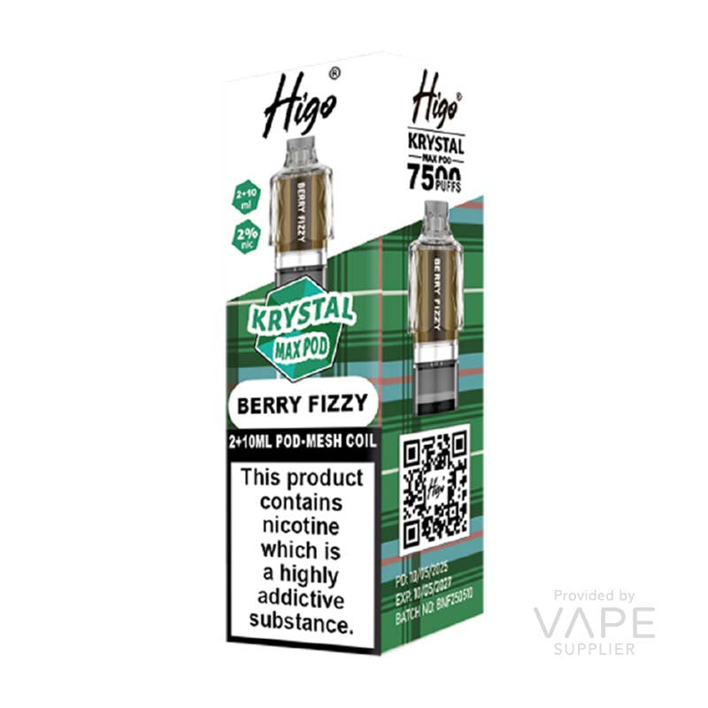 Higo Krystal Max Berry Fizzy 20mg Prefilled Pods