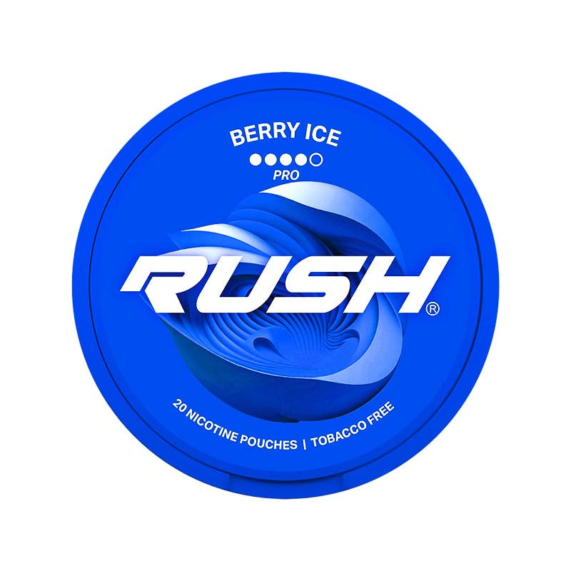 rush pro 16mg snus nicotine pouches berry ice