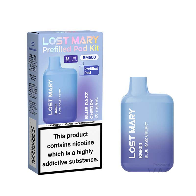 Lost Mary BM600 20mg Prefilled Pod Kit Blue Razz Cherry