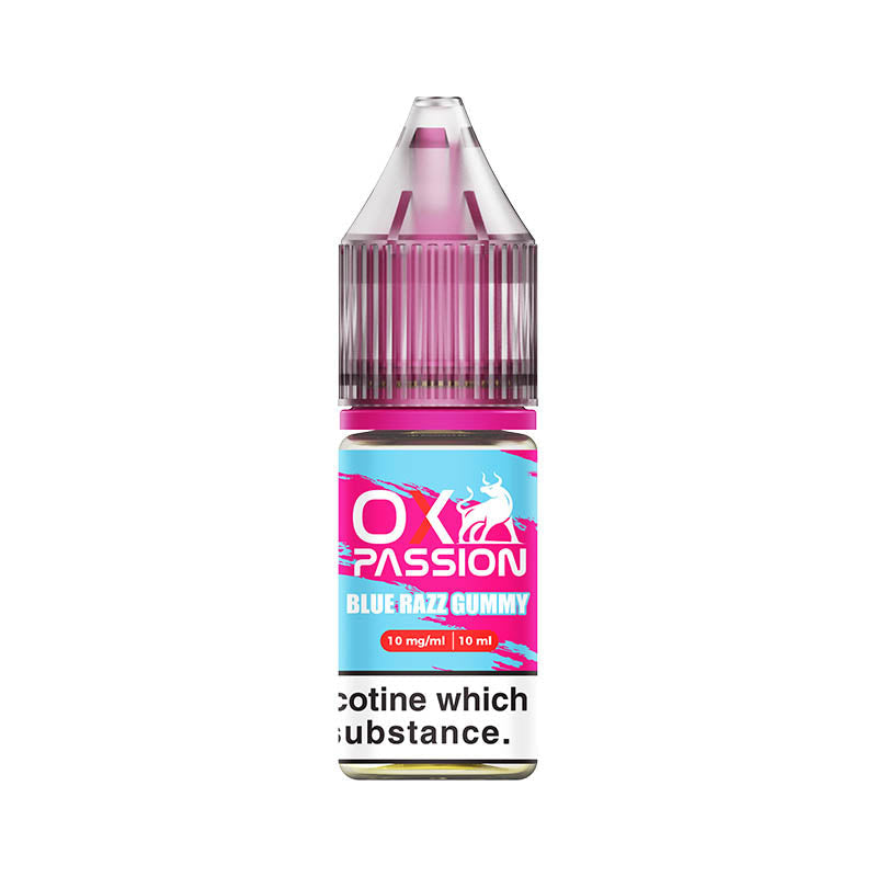 oxva ox passion 10mg nic salt blue razz gummy