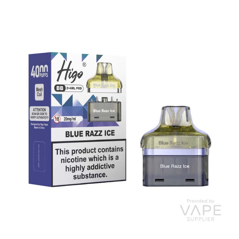 Higo Higo BB Pod Blue Razz Ice Pre-Filled Vape Pods