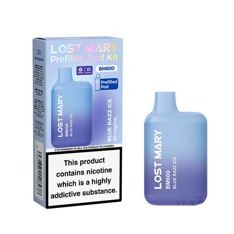 Lost Mary BM600 Prefilled Pod Kit Blue Razz Ice