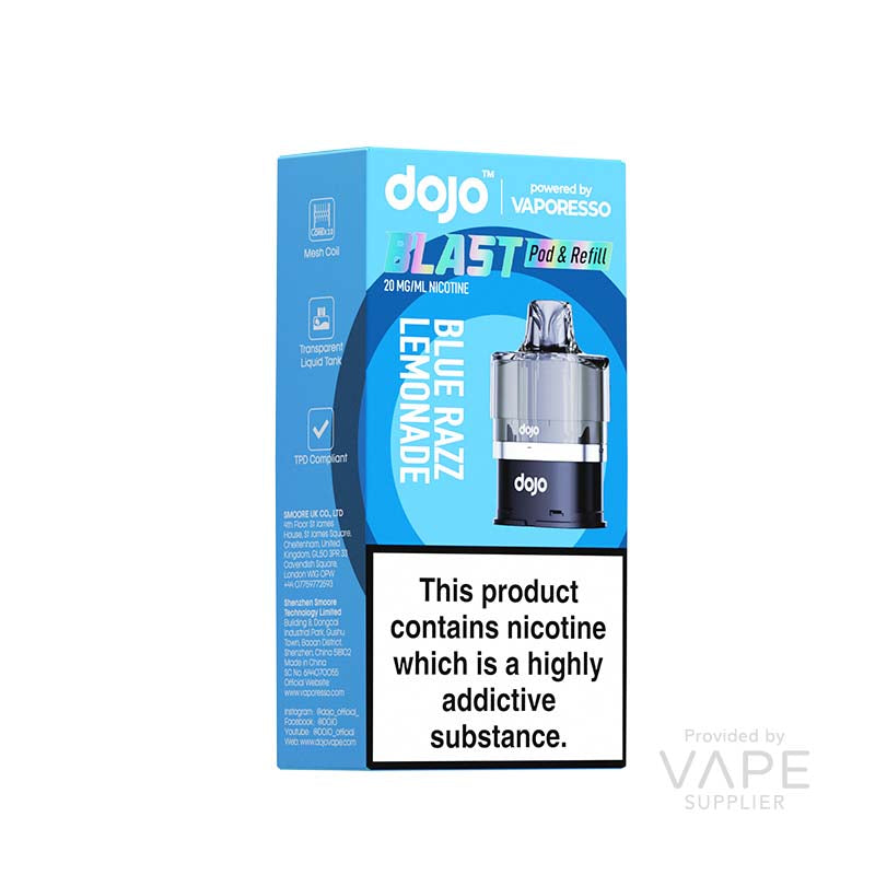 vaporesso dojo blast 6000 pods blue razz lemonade