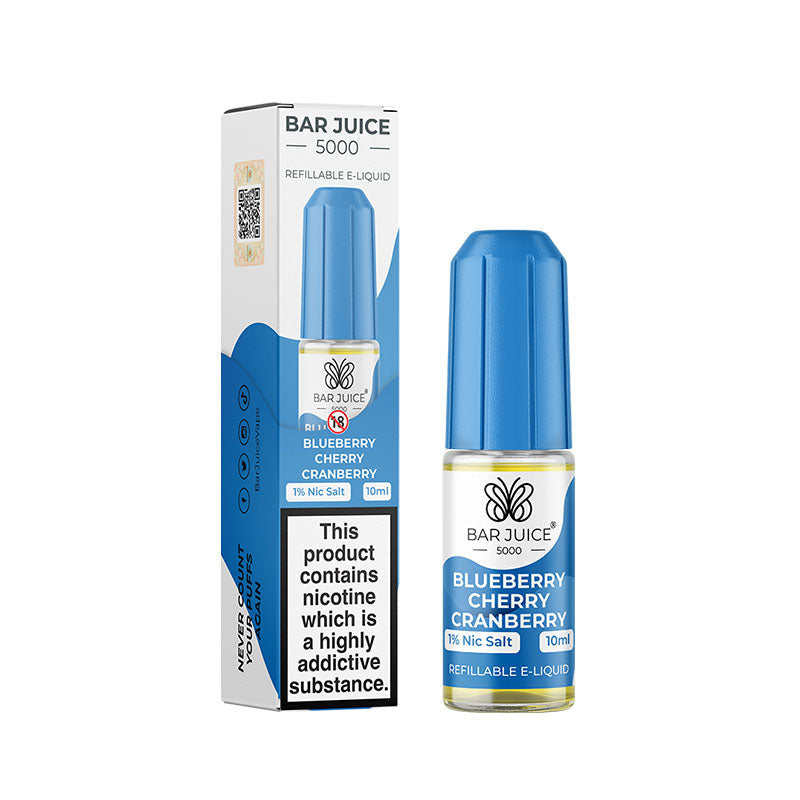 bar juice 5000 blueberry cherry cranberry nic salt 10mg