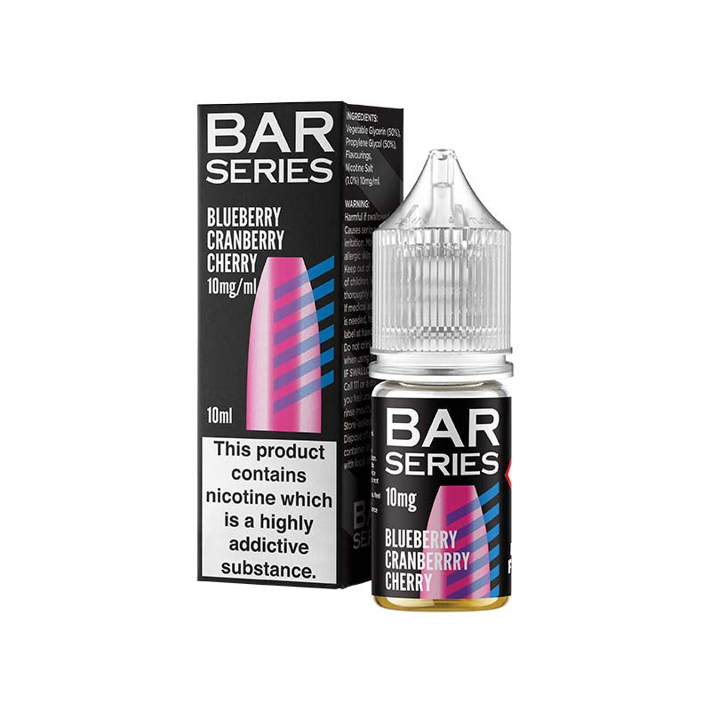 bar series 10mg nic salt blueberry cranberry cherry