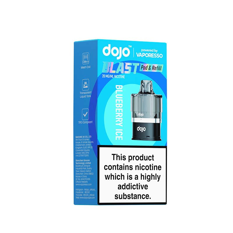 vaporesso dojo blast 6000 pods blue razz lemonade