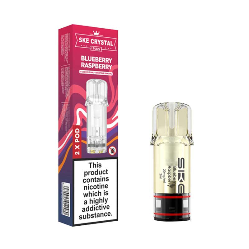 SKE Crystal Plus Blueberry Raspberry 20mg Prefilled Pods
