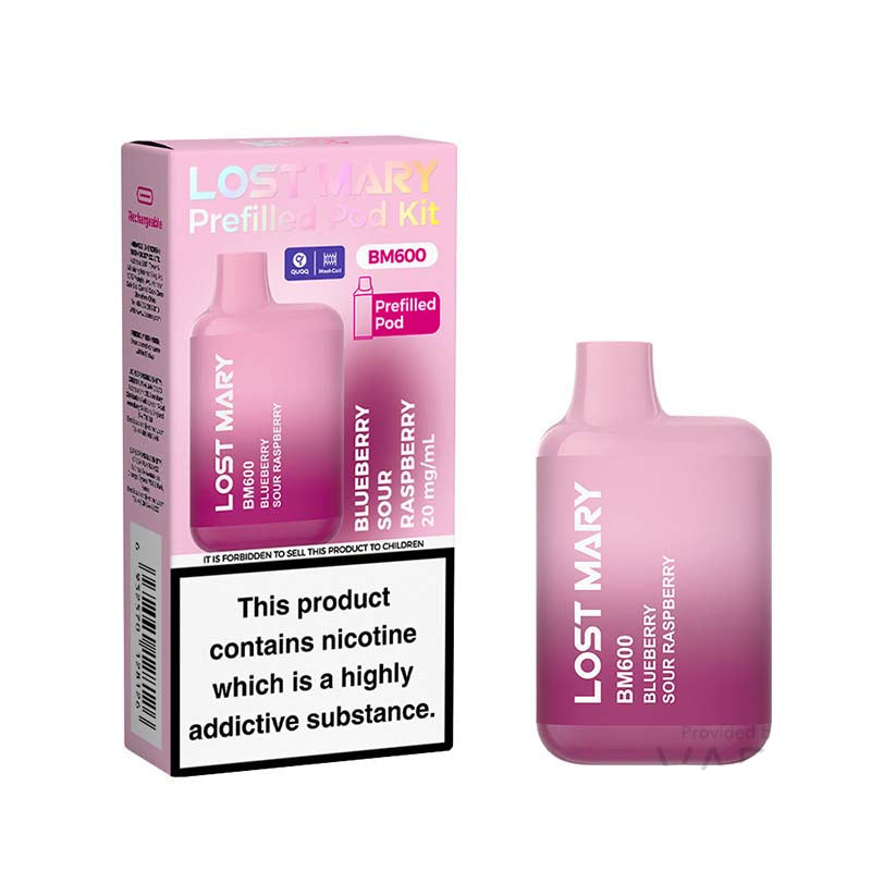 Lost Mary BM600 Prefilled Pod Kit Blueberry Sour Raspberry