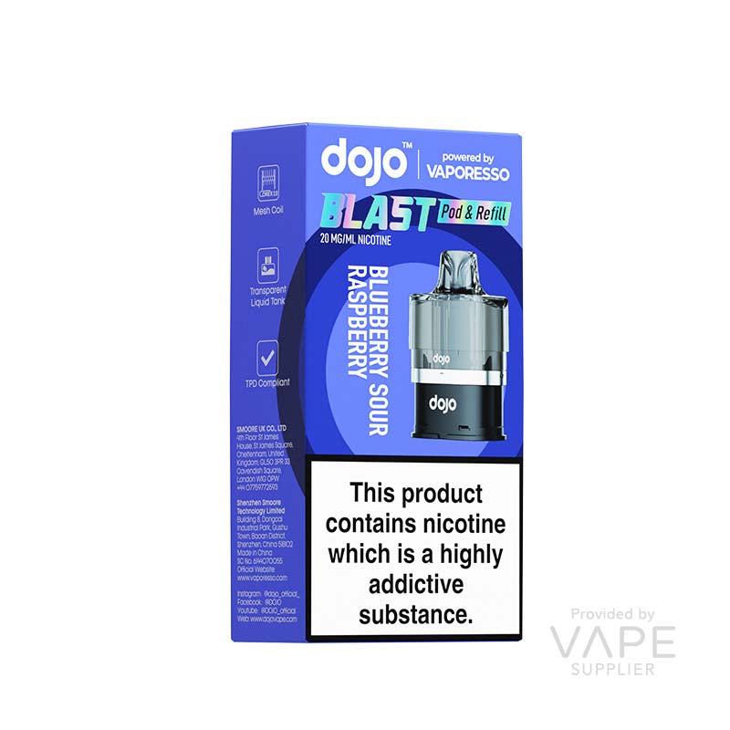vaporesso dojo blast 6000 pods blueberry sour raspberry
