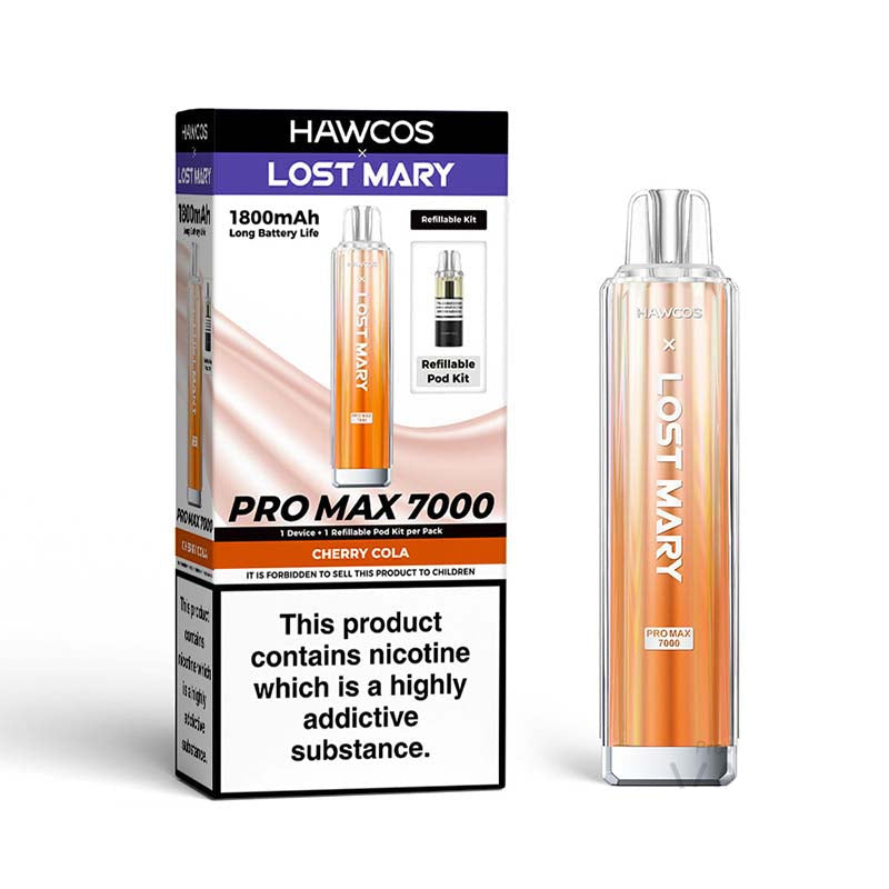 HAWCOS x Lost Mary Pro Max 7000 20mg Prefilled Pod Kit Cherry Cola