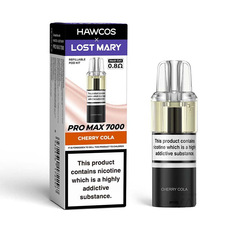 HAWCOS x Lost Mary Pro Max 7000 Cherry Cola 20mg Prefilled Pods