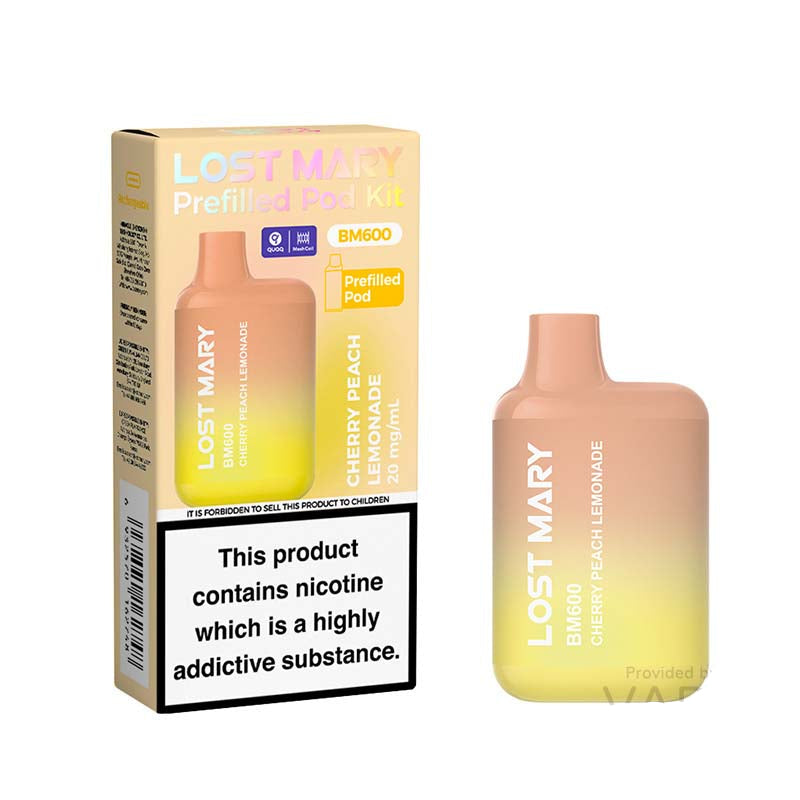 Lost Mary BM600 20mg Prefilled Pod Kit Cherry Peach Lemonade