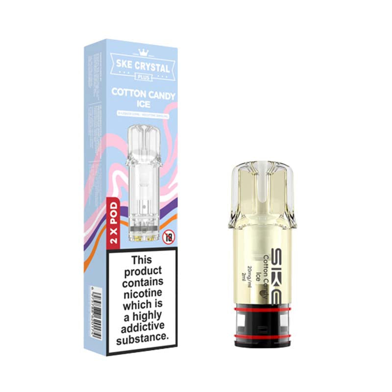 SKE Crystal Plus Cotton Candy Ice 20mg Prefilled Pods