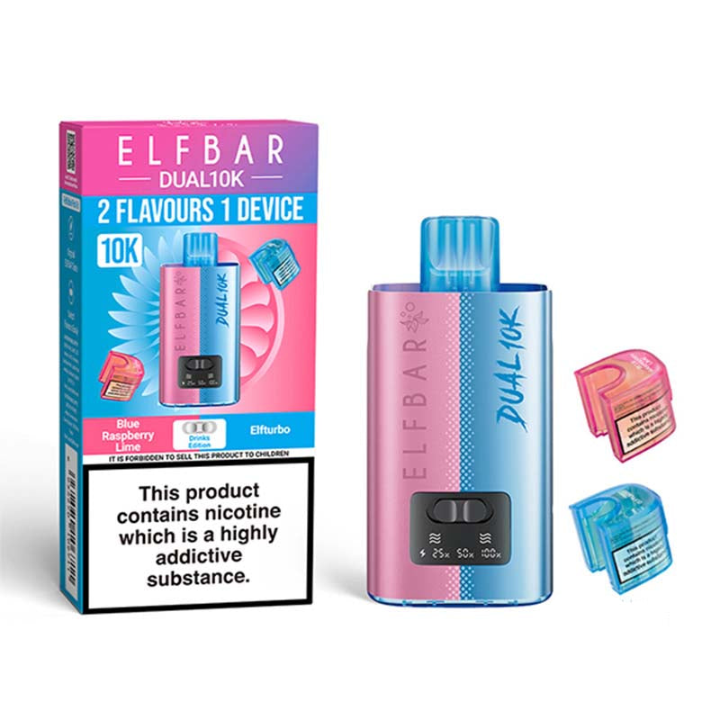 elf bar dual 10k 20mg legal big puff device drinks edition