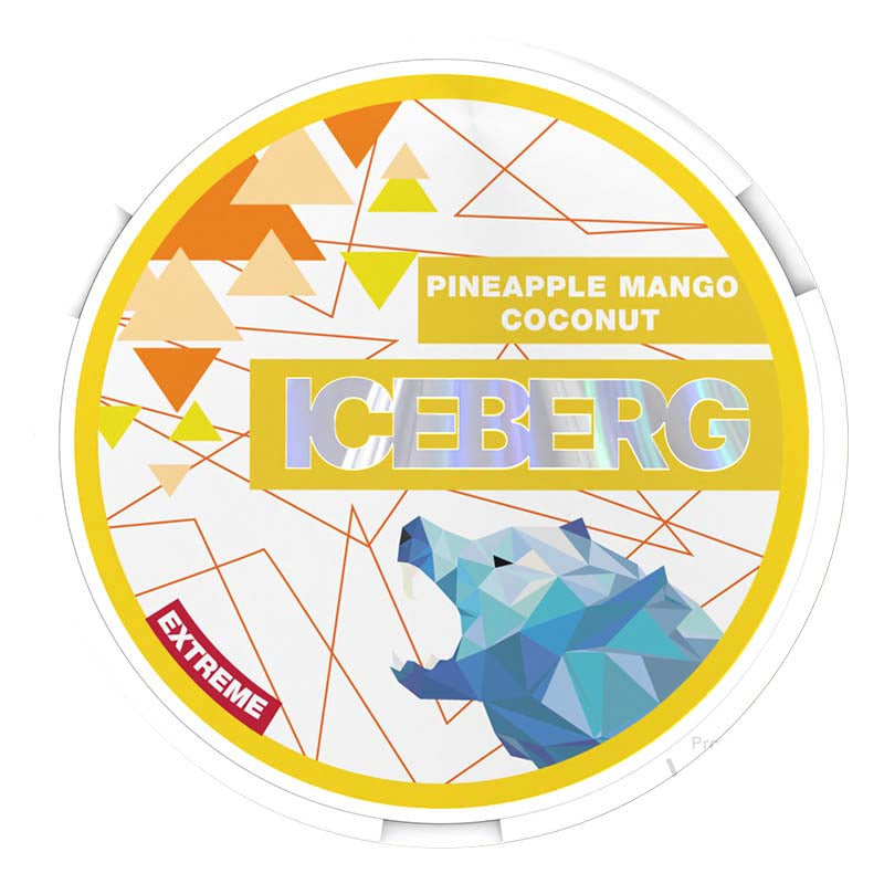 iceberg 50mg extreme nicotine pouches pineapple mango coconut
