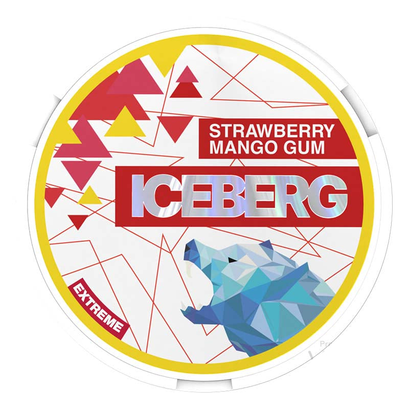 iceberg 50mg extreme nicotine pouches strawberry mango gum