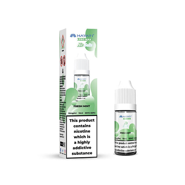 hayati pro max nic salt eliquid 10mg fresh mint