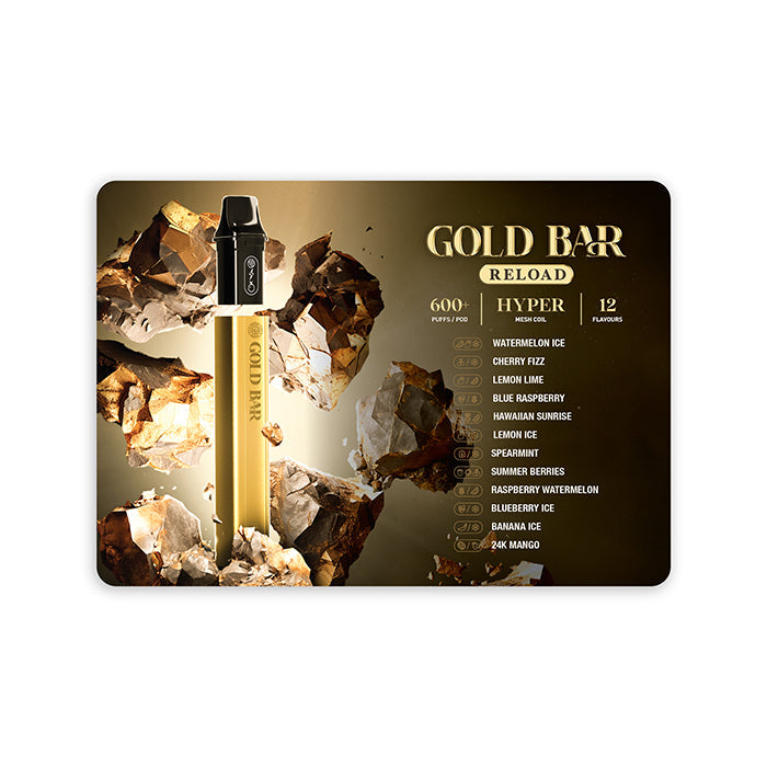 Gold Bar Reload Counter Mat