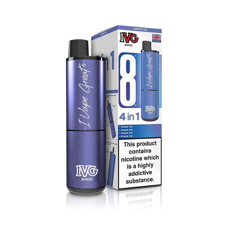 IVG 2400 20mg Prefilled Pod Kit Grape Ice