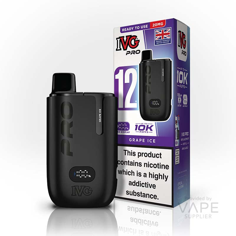 IVG Pro 12 20mg Prefilled Pod Kit Grape Ice