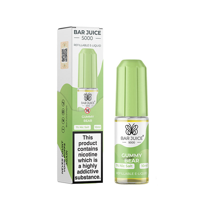 bar juice 5000 gummy bear nic salt 10mg