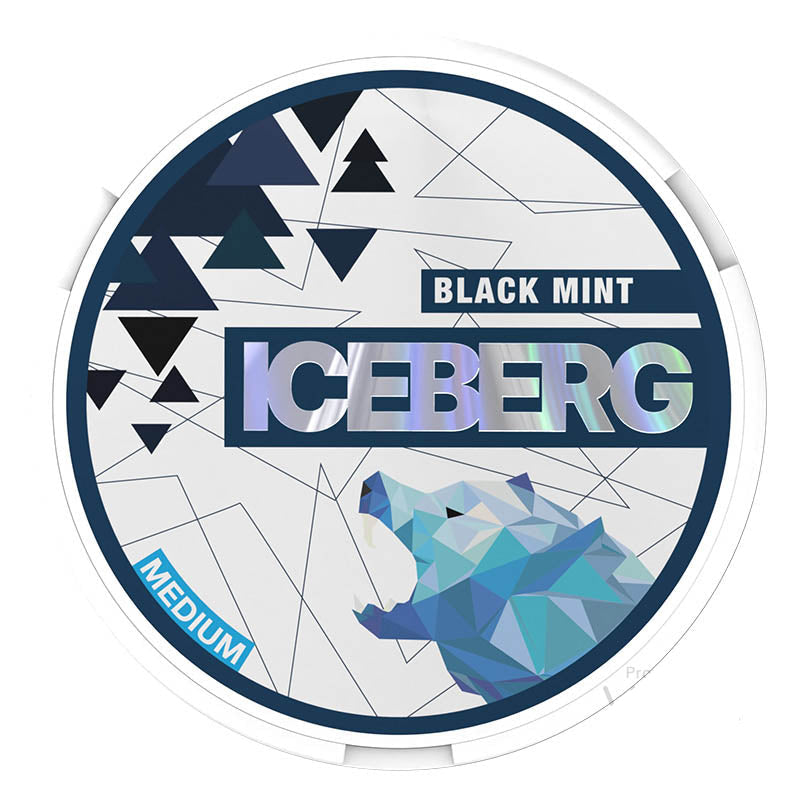 iceberg medium nicotine pouches 20mg black mint