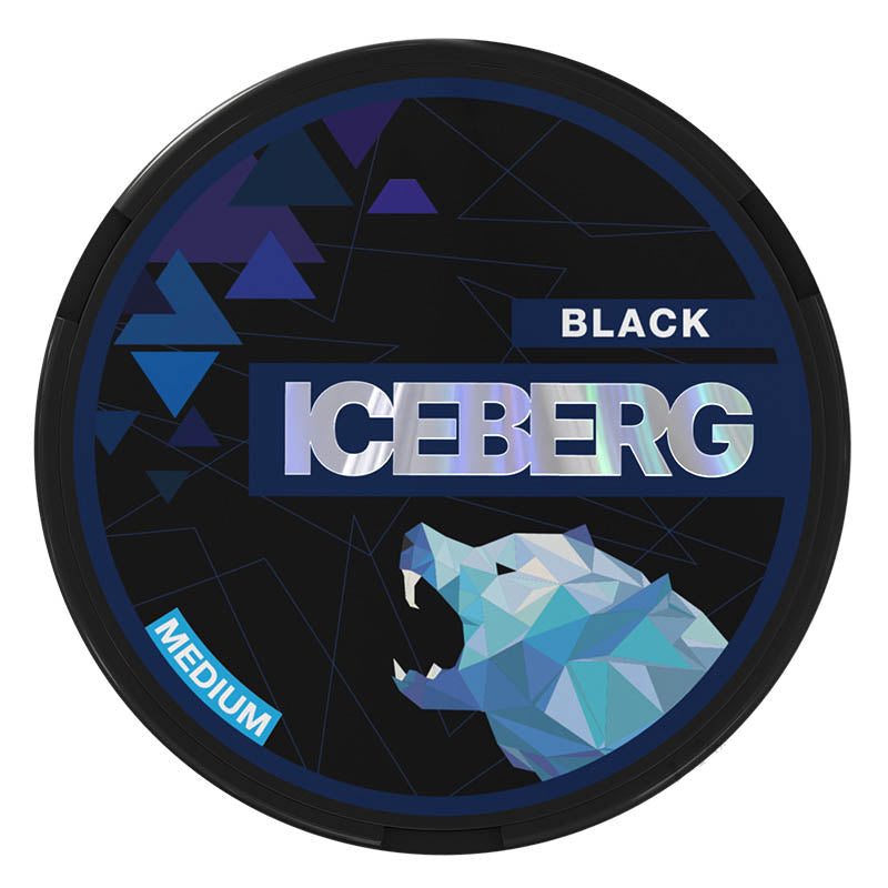 iceberg medium nicotine pouches 20mg black