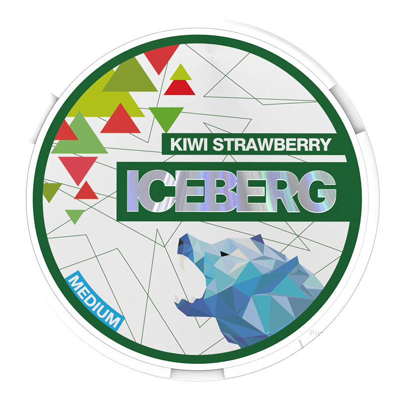 iceberg medium nicotine pouches 20mg kiwi strawberry
