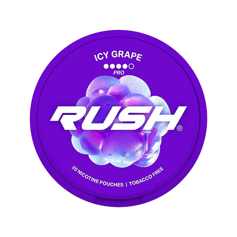 rush pro 16mg snus nicotine pouches icy grape