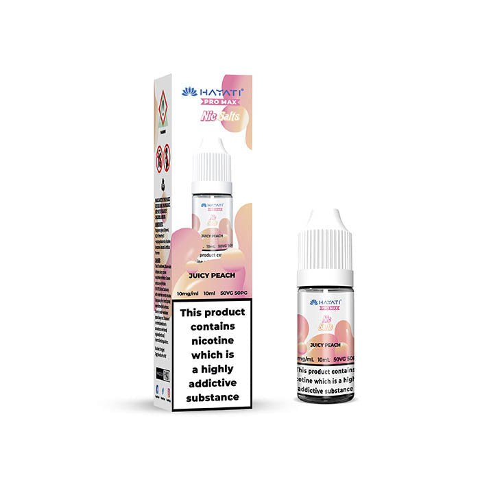 hayati pro max nic salt eliquid 20mg juicy peach