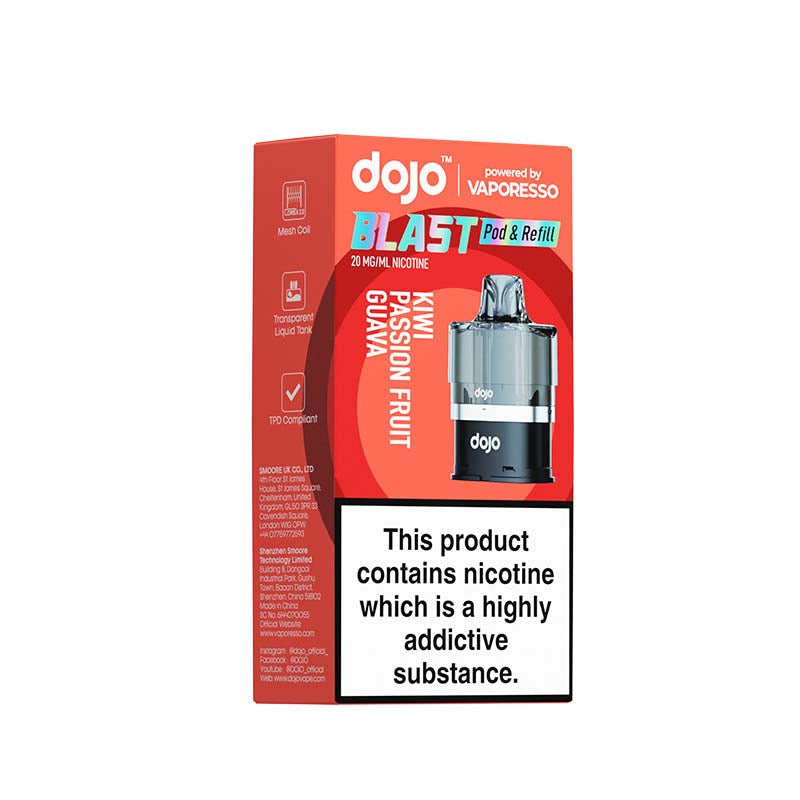vaporesso dojo blast 6000 pods kiwi passion fruit guava