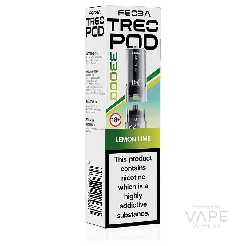 Feoba Treo 33K Lemon Lime 20mg Prefilled Pods
