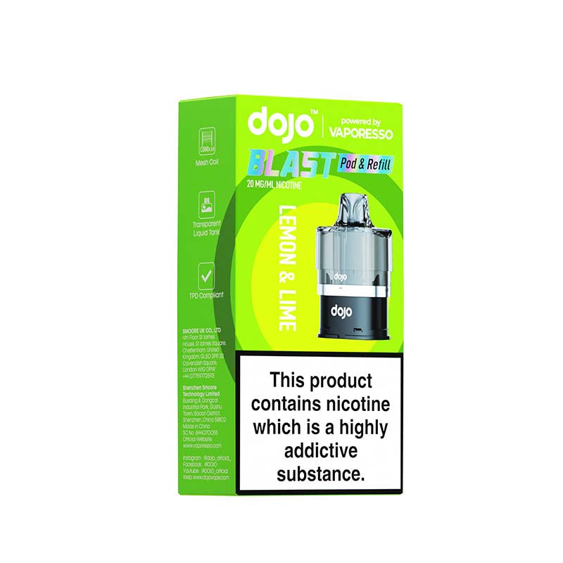 vaporesso dojo blast 6000 pods lemon lime