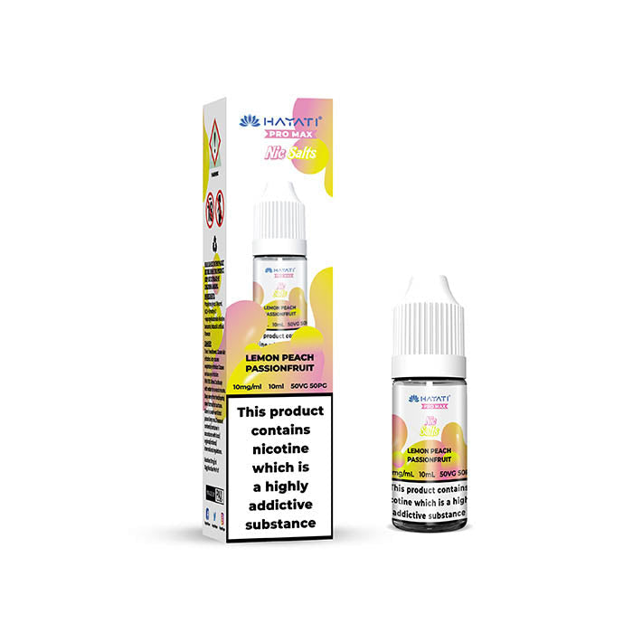 hayati pro max nic salt eliquid 10mg lemon peach passionfruit