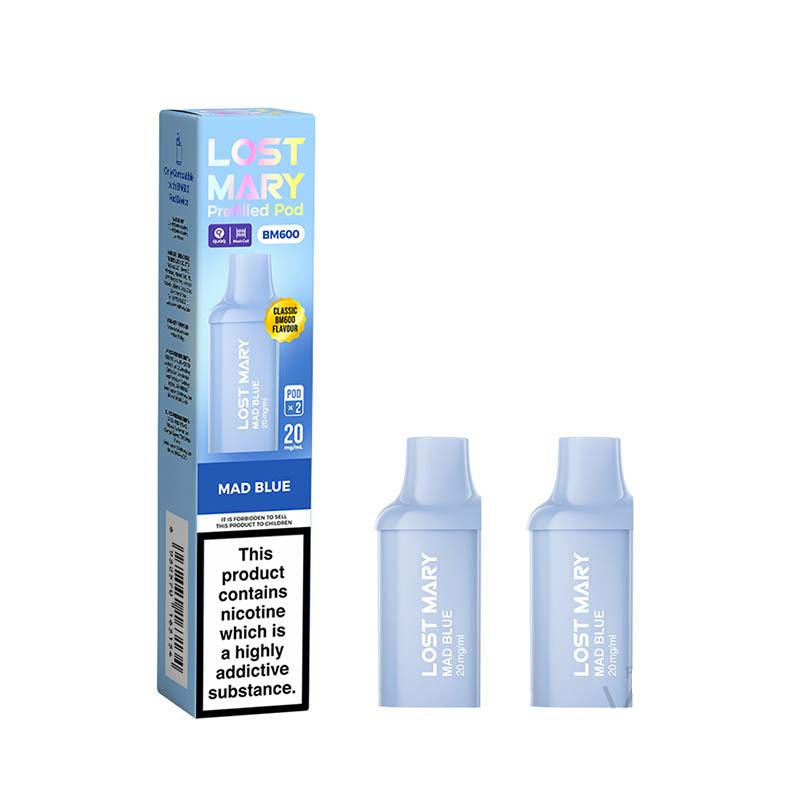 Lost Mary BM600 2 Pack Mad Blue 20mg Prefilled Pods