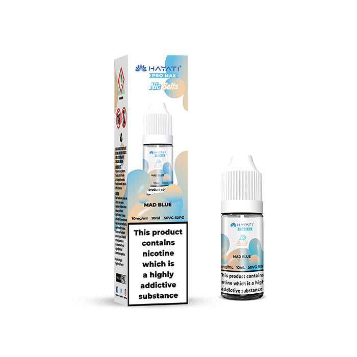 hayati pro max nic salt eliquid 10mg mad blue