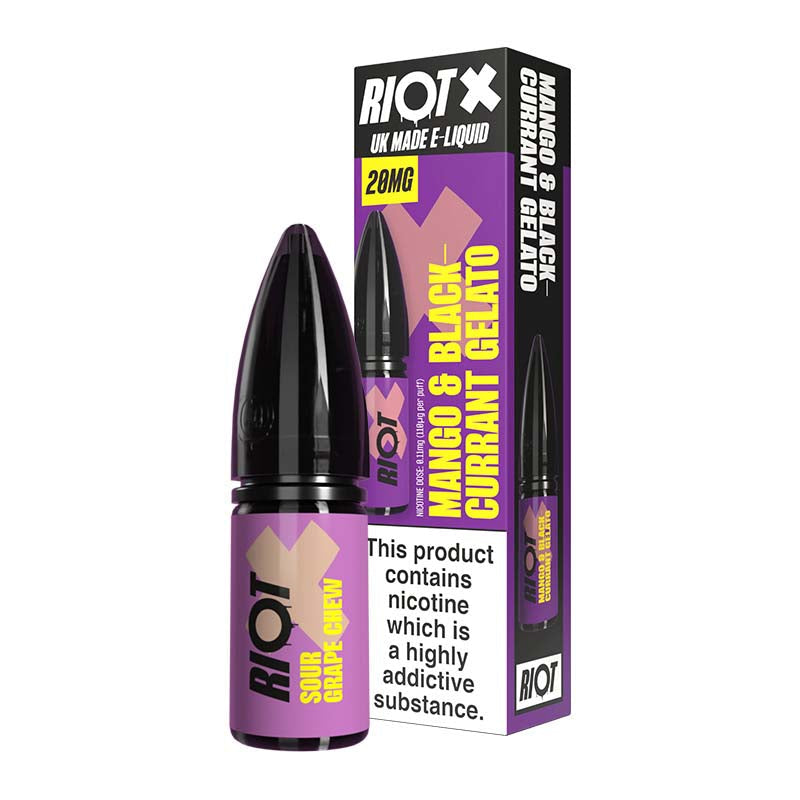 Riot X Mango and Blackcurrant Gelato Nic Salt E-liquid