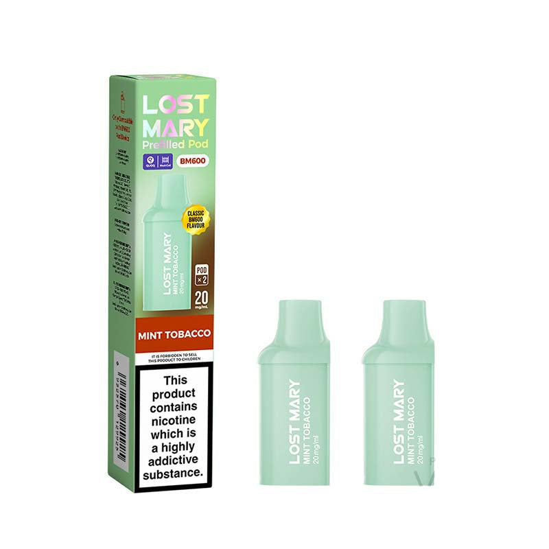 Lost Mary BM600 2 Pack Mint Tobacco 20mg Prefilled Pods
