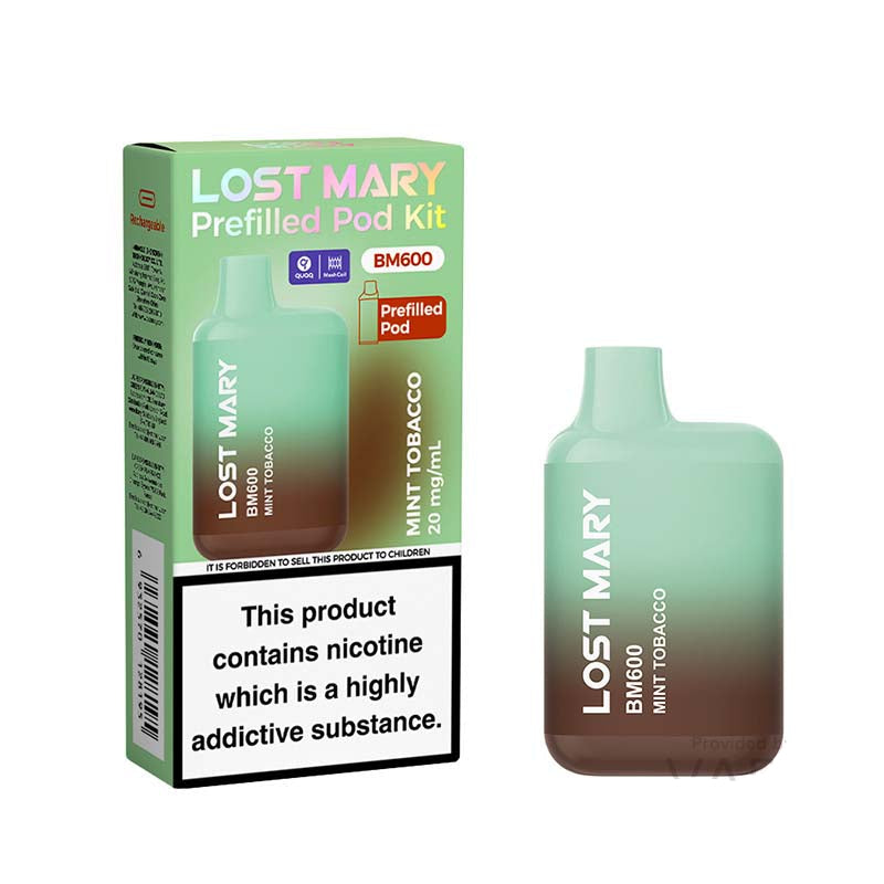 Lost Mary BM600 20mg Prefilled Pod Kit Mint Tobacco