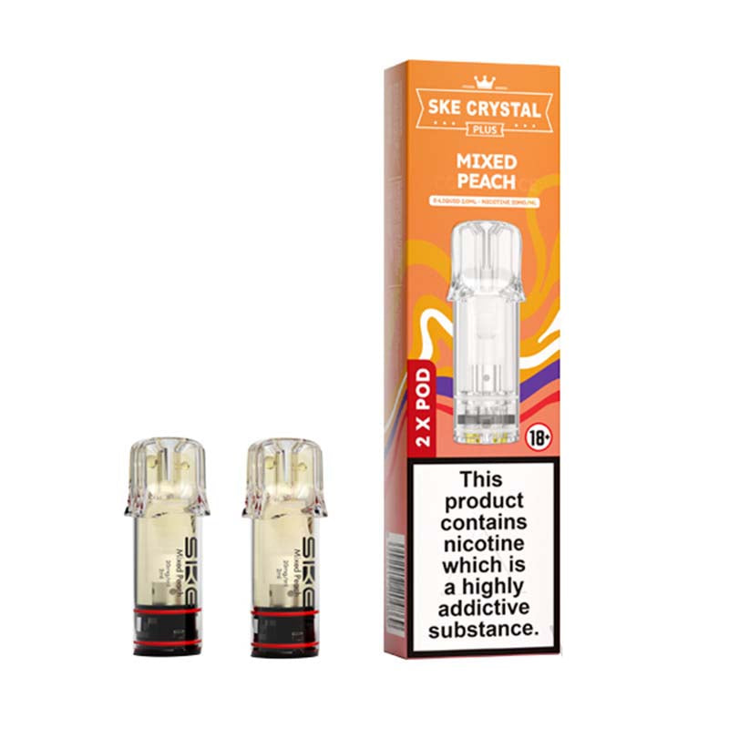 SKE Crystal Plus Mixed Peach 20mg Prefilled Pods