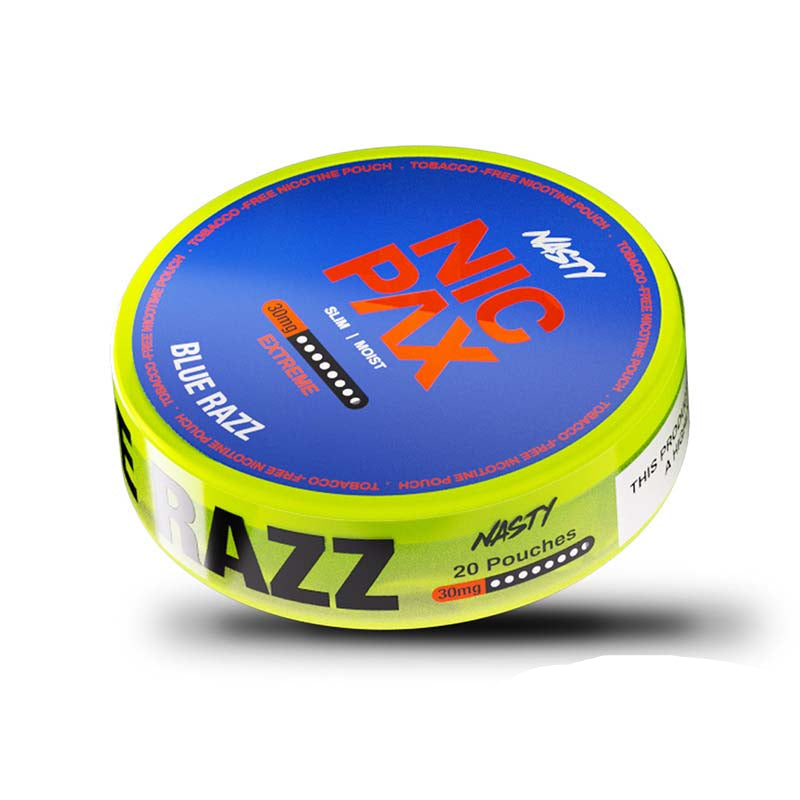 blue razz nasty nic pax pouches 30mg
