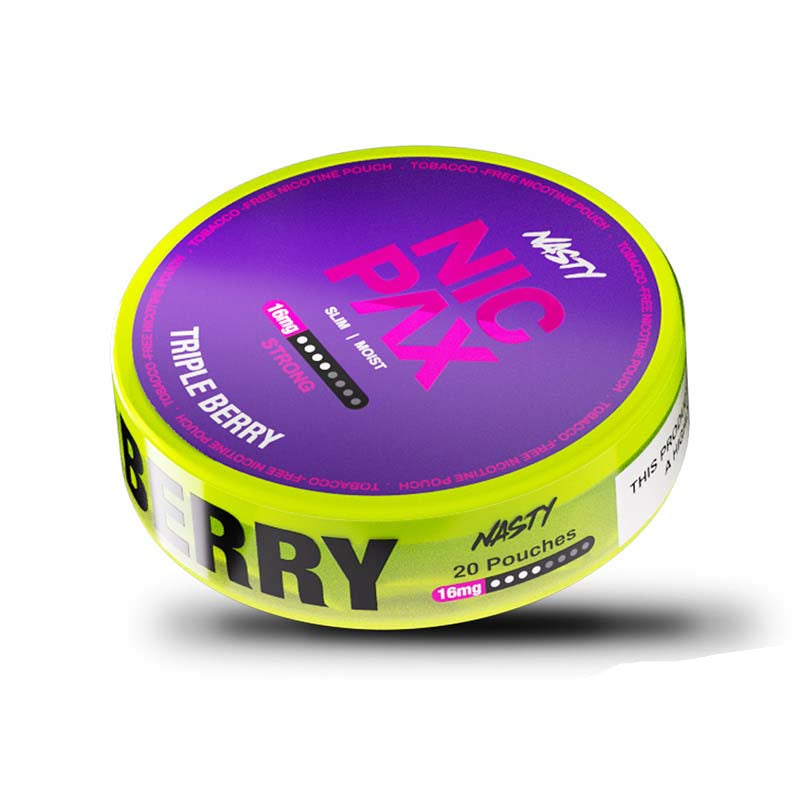 triple berry nasty nic pax pouches 16mg