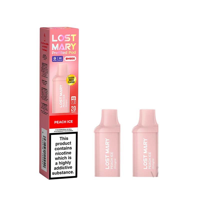 Lost Mary BM600 2 Pack Peach Ice 20mg Prefilled Pods