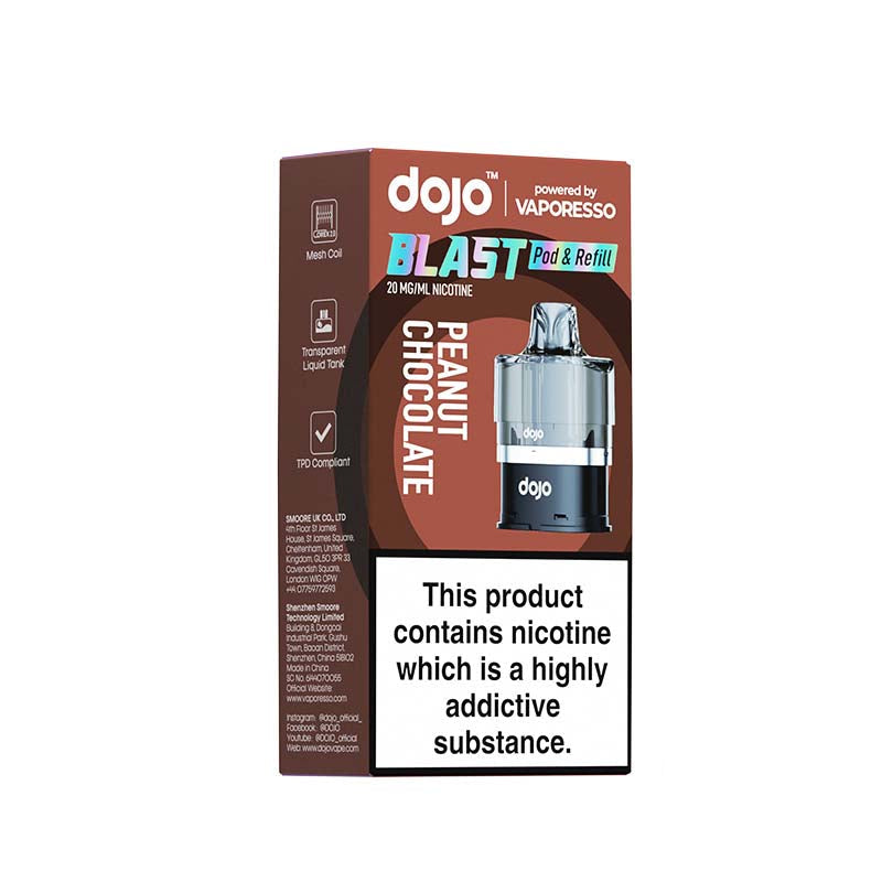 vaporesso dojo blast 6000 pods peanut chocolate