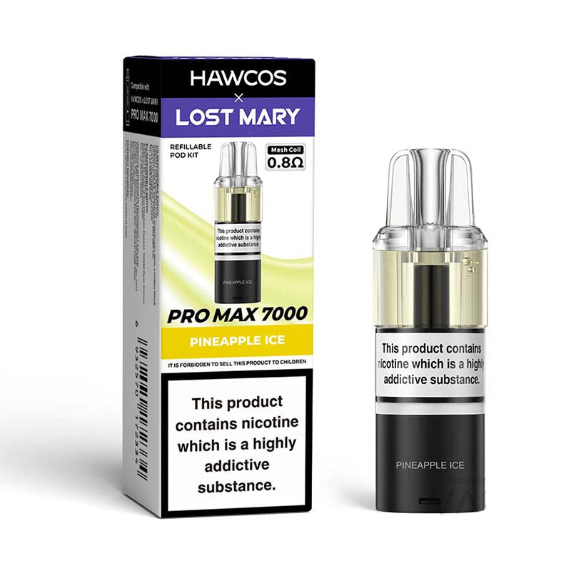 HAWCOS x Lost Mary Pro Max 7000 Pineapple Ice 20mg Prefilled Pods