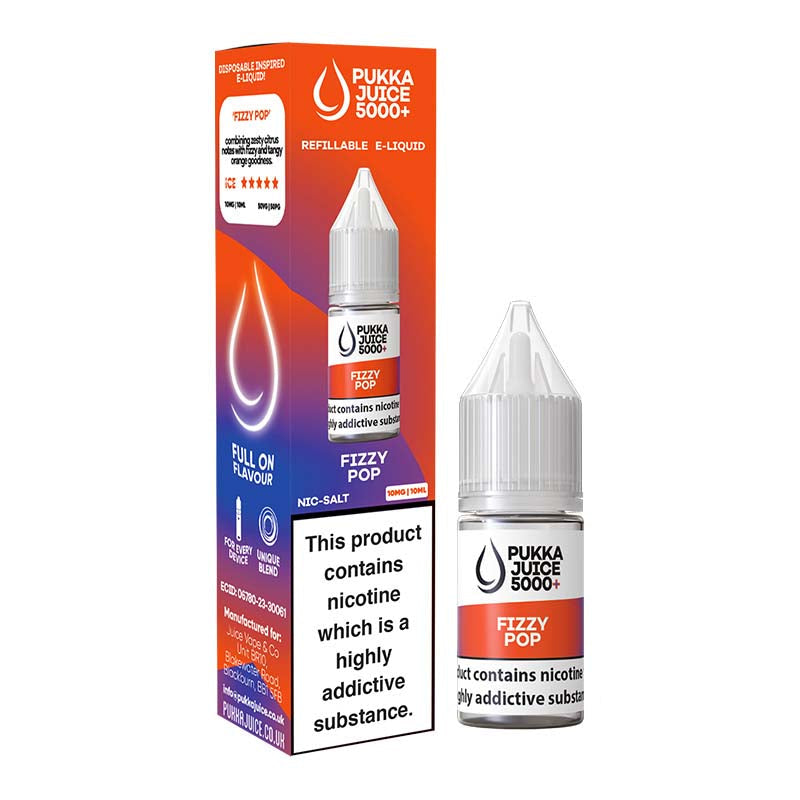 Pukka Juice 5000+ Nic Salts 10mg Fizzy Pop